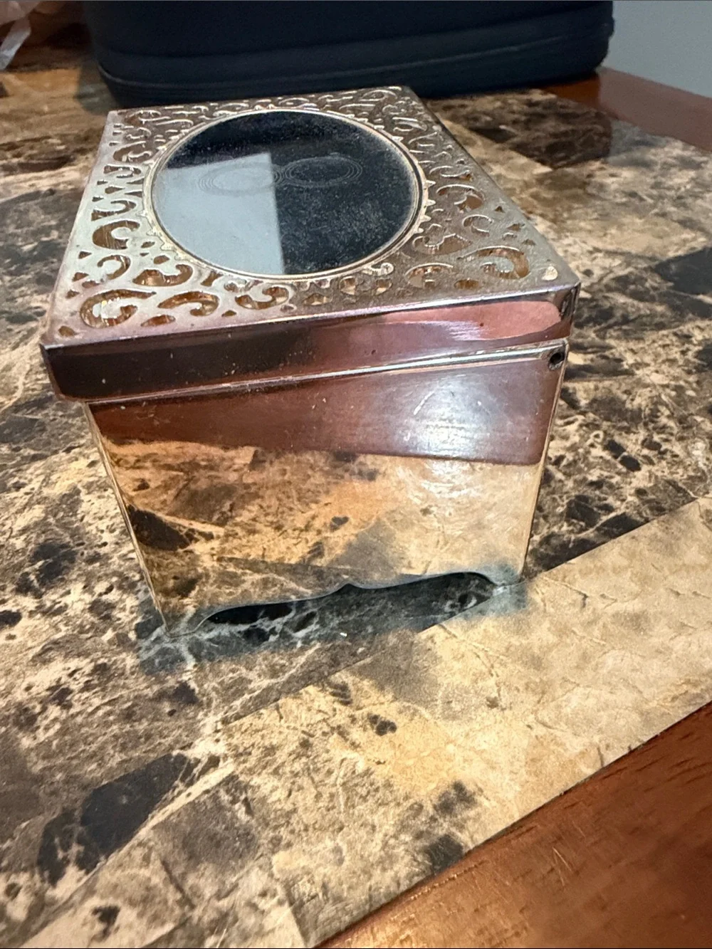 Mini Things Remembered Metal Trinket Box with Infinity (8) on Top